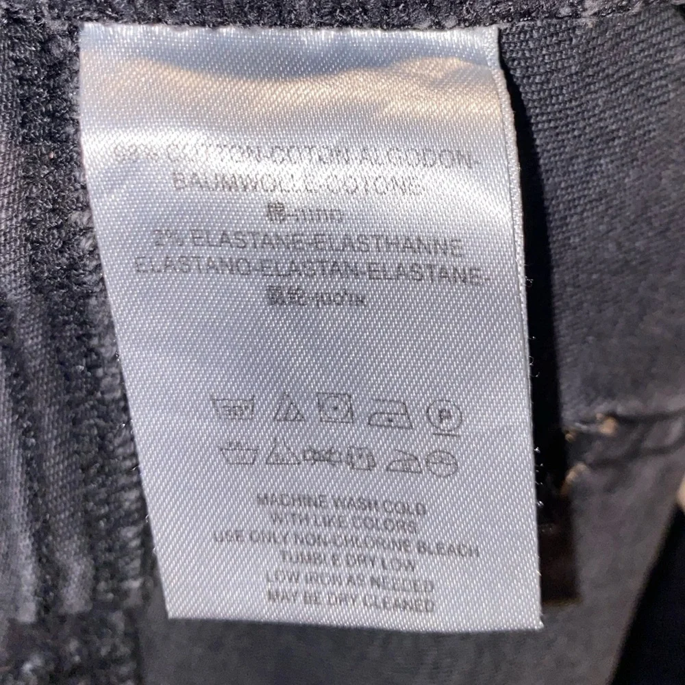 Free People distressed denim black mini skirt. Size 8